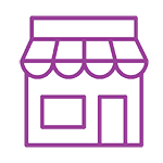 Icon of a purple shop front
