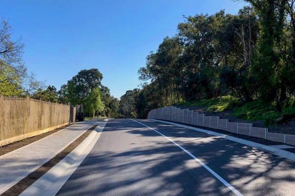 photo of stage one of the jumping creek road upgrade