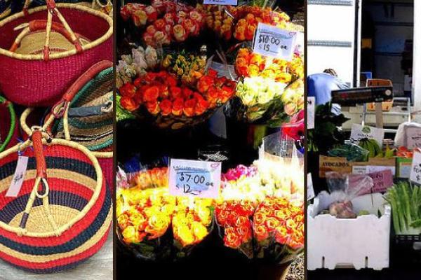 Collage of boutique items from the market