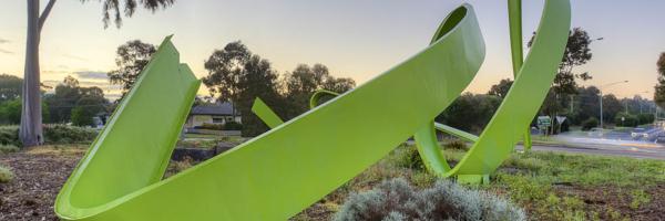 River Peel sculpture at Fitzsimons Lane