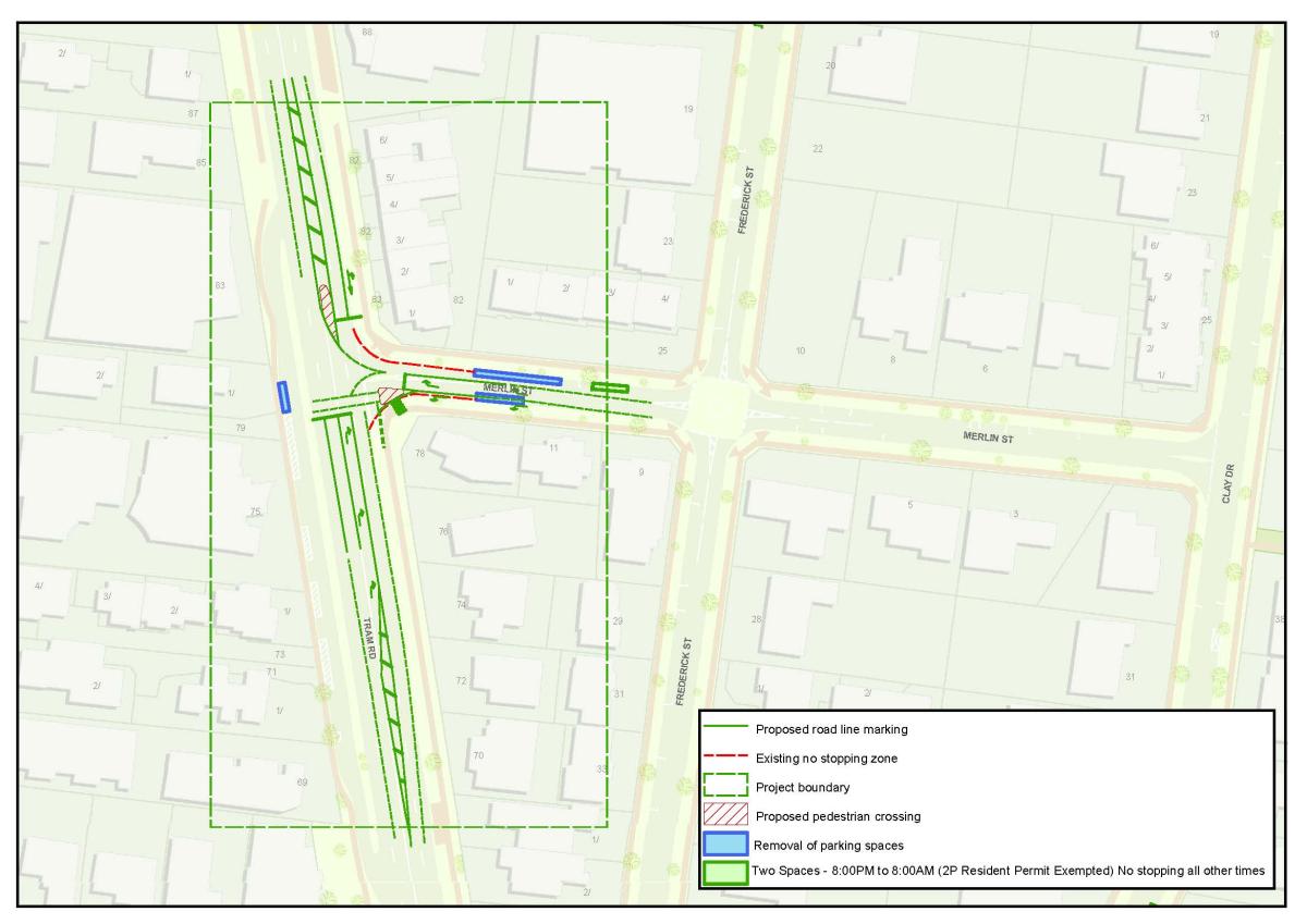 Schematic map of the intersection