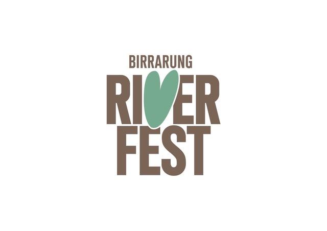 Words spelling out Birrarung Riverfest 2025 
