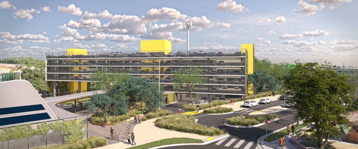 Rendering of the Doncaster Park and Ride proposed carpark