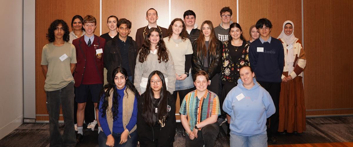 Manningham Youth Advisory Committee members standing together