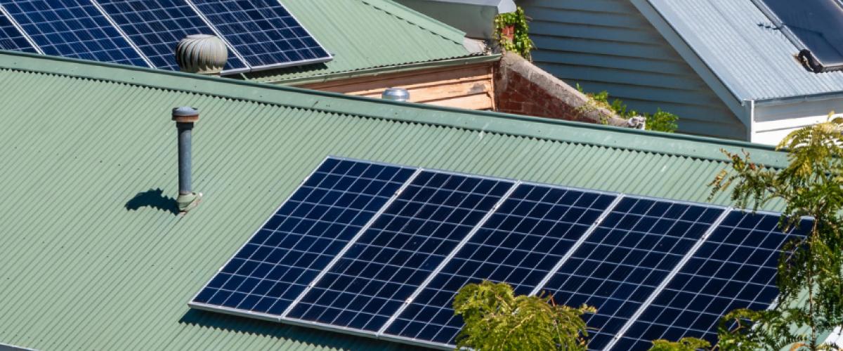 Green roof with solar panels