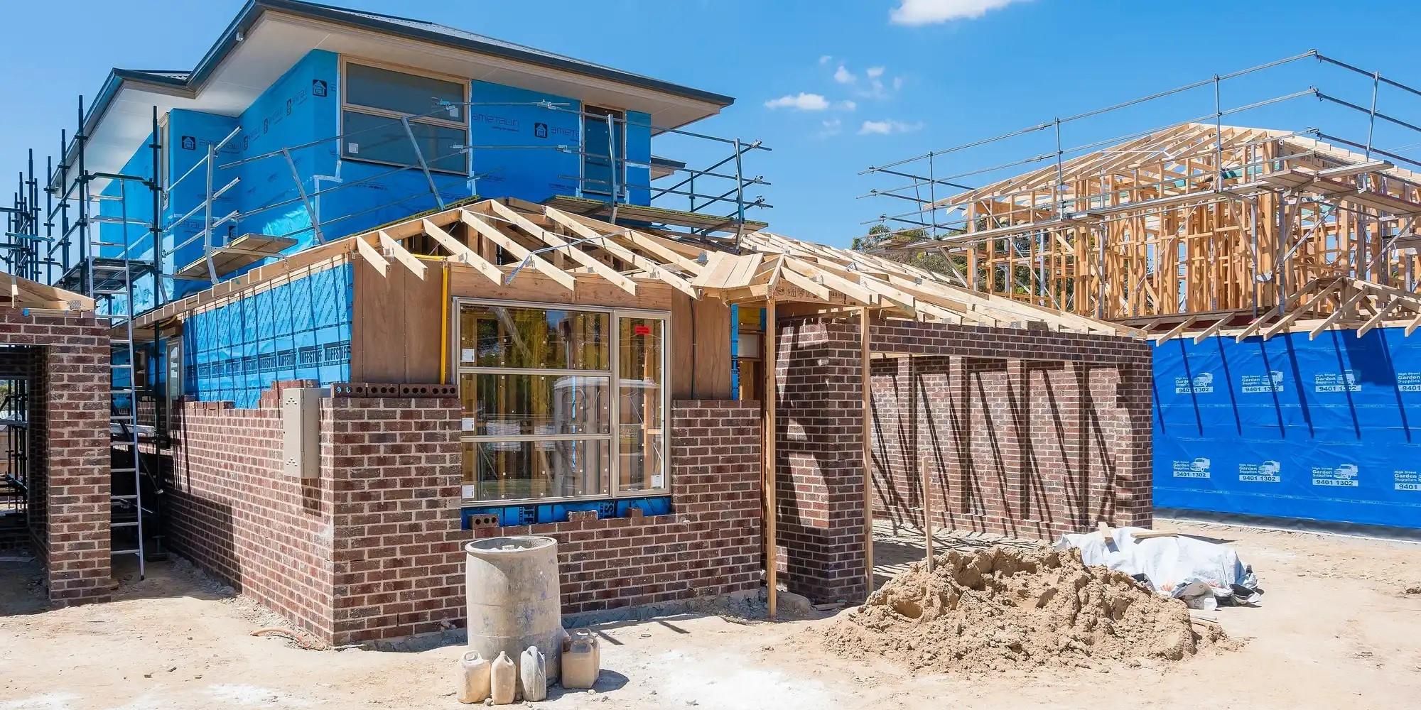Image of a house under construction