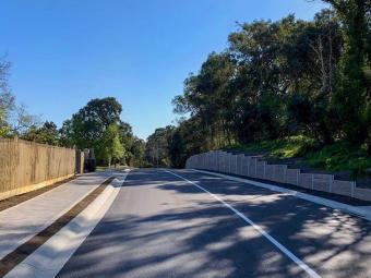 photo of stage one of the jumping creek road upgrade