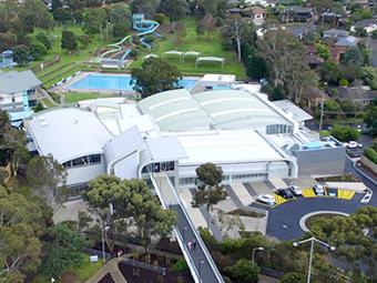Aerial Photo of the Aquarena Aquatic and leisure Centre