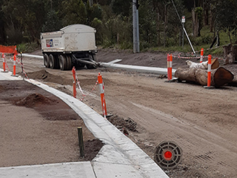 Jumping Creek Road construction works