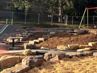 Upgraded park, Lawford Reserve with slide and swings